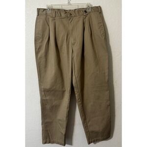 Duck Commander Khaki Pleated Cotton Pants Mens 36x30 Classic‎ Fit Casual Outdoor